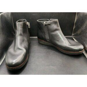 Fitflop Ziggy Comfy Lightweight Zip Up Ankle Boots Leather Black Size 9